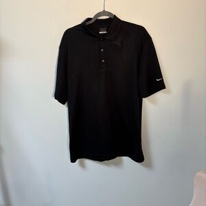 Nike Golf Men's Black Polo Shirt Short Sleeve Dri Fit Large